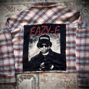 Eazy-E Flannel shirt upcycle-recycle vintage